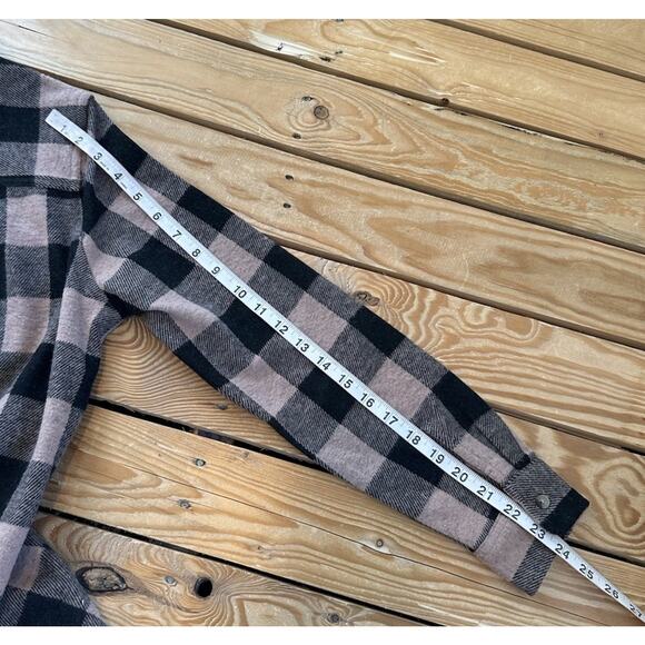 NWT Beach Lunch Lounge Button Up Shacket Size Small Women’s Black Tan - Picture 8 of 8